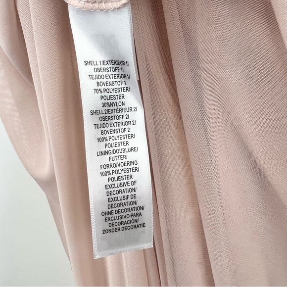 Adrianna Papel Off Shoulder Sequins Tulle Dress Size 8 Blush Pink Party Gown - Picture 14 of 16